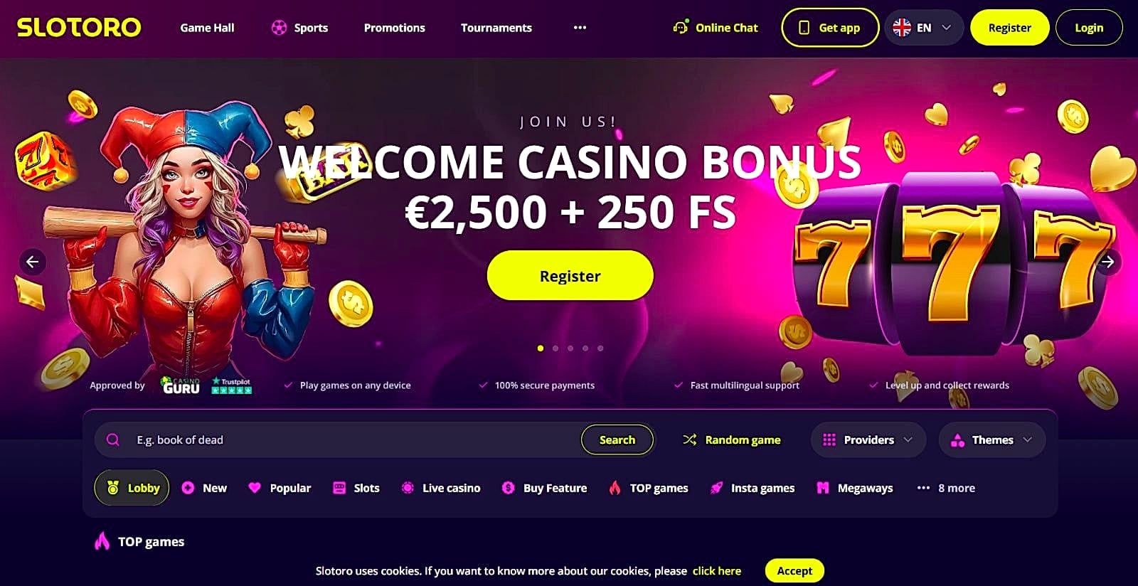 Slotoro Casino im Praxistest: Anmeldung bis zum ersten Spin