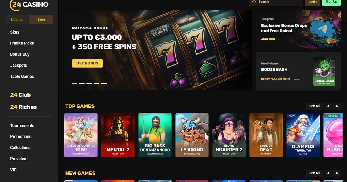 24 Casino mobile Version